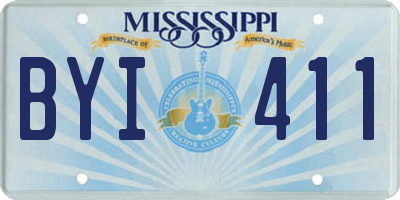 MS license plate BYI411