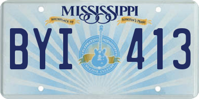MS license plate BYI413