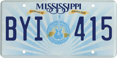 MS license plate BYI415