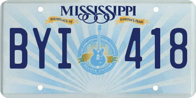 MS license plate BYI418