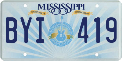 MS license plate BYI419