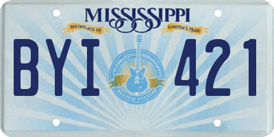 MS license plate BYI421