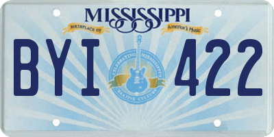 MS license plate BYI422