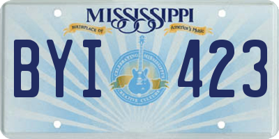 MS license plate BYI423