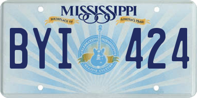 MS license plate BYI424