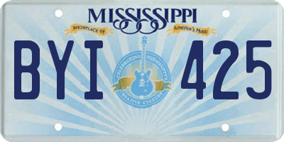 MS license plate BYI425
