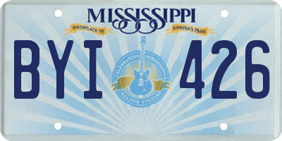 MS license plate BYI426