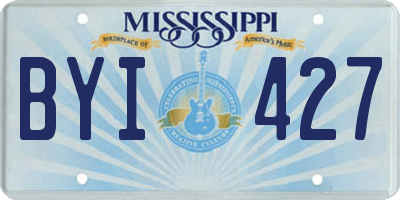 MS license plate BYI427