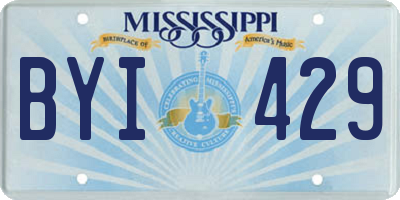 MS license plate BYI429