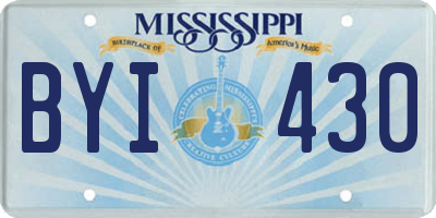 MS license plate BYI430