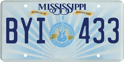 MS license plate BYI433