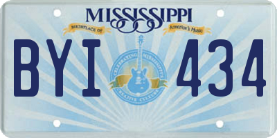 MS license plate BYI434
