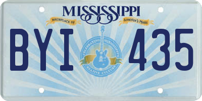 MS license plate BYI435