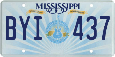 MS license plate BYI437