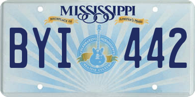 MS license plate BYI442