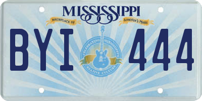 MS license plate BYI444