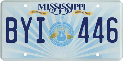 MS license plate BYI446