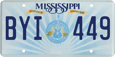 MS license plate BYI449