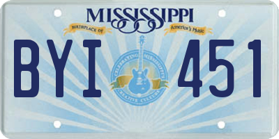MS license plate BYI451
