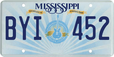 MS license plate BYI452