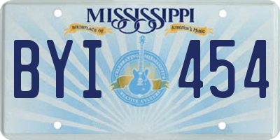 MS license plate BYI454