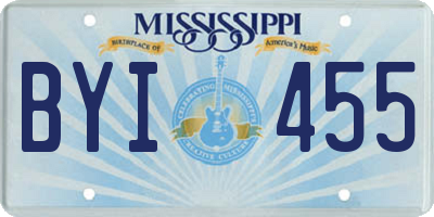MS license plate BYI455