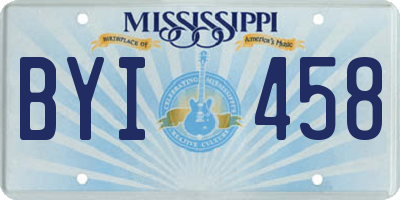 MS license plate BYI458