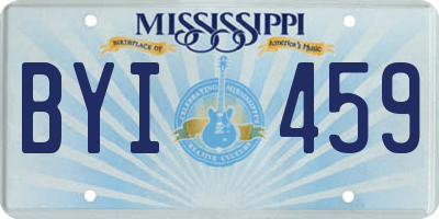 MS license plate BYI459