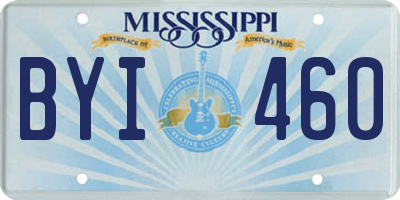 MS license plate BYI460