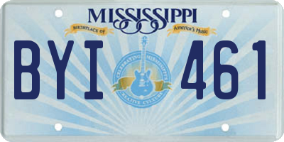 MS license plate BYI461