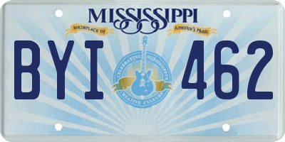 MS license plate BYI462