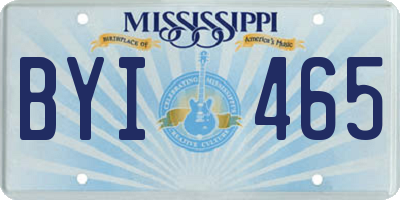 MS license plate BYI465
