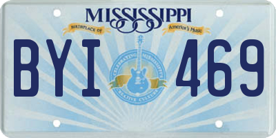 MS license plate BYI469