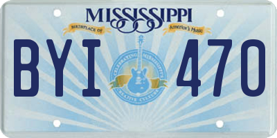 MS license plate BYI470
