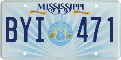 MS license plate BYI471