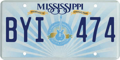 MS license plate BYI474