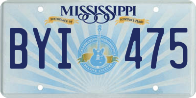 MS license plate BYI475