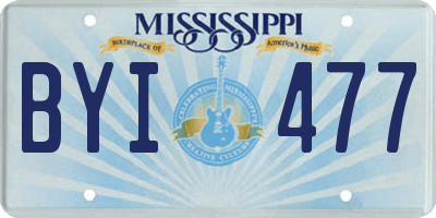 MS license plate BYI477