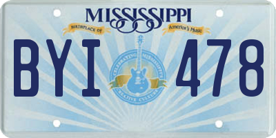 MS license plate BYI478