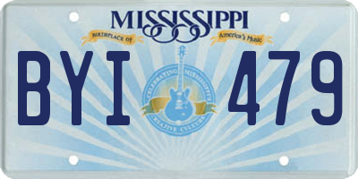 MS license plate BYI479