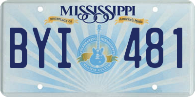 MS license plate BYI481