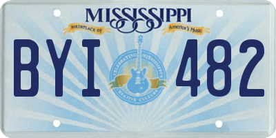 MS license plate BYI482