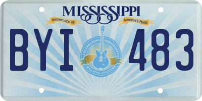 MS license plate BYI483