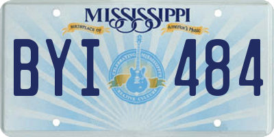 MS license plate BYI484
