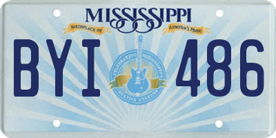 MS license plate BYI486