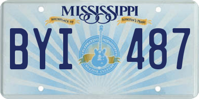 MS license plate BYI487