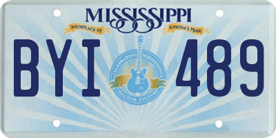 MS license plate BYI489