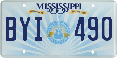 MS license plate BYI490