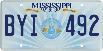 MS license plate BYI492