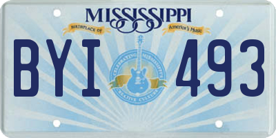 MS license plate BYI493